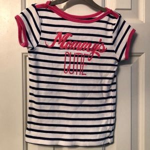 Girls “Mommy’s Cutie” striped tee